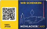 Die Citycard (Geschenkkarte) von Mühlacker - "Wir schenken"